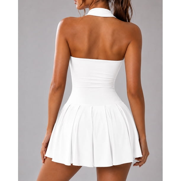 Vestido Deportivo Para Mujer Enterizo Falda Short Plisada