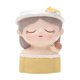 thumbnail image 2 of Estatua De Maceta Con Cabeza De Niña, Pequeña Figura De Resina, Adorno Para Macetas Con Cara De Caracol, 2 of 3
