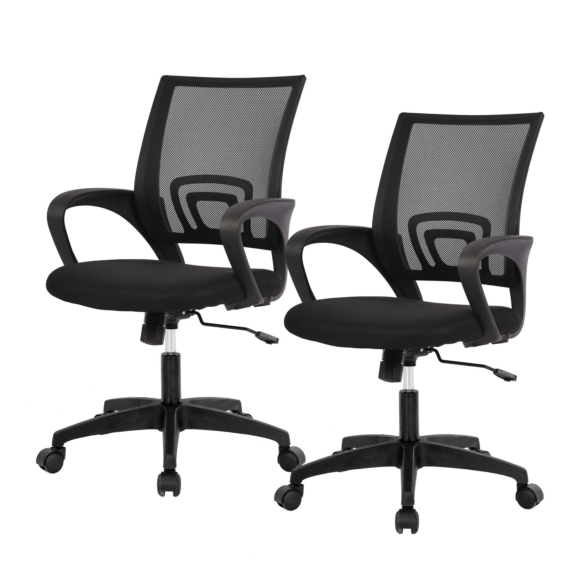 Silla De Oficina Bestoffice Ergonómica Con Respaldo Medio, Giratoria, Negro Oscuro