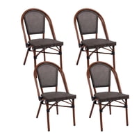 Klik Muebles - Pack De 4 Sillas Bistro Parisina Textileno - Café Oscuro