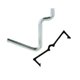 thumbnail image 1 of Ganchos Crawford de acero galvanizado negro y plateado, 3,8 cm, paquete de 6, 1 of 3