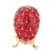 thumbnail image 1 of mini caja de anillo de bodas de diamantes de imitación de esmalte de huevo de pascua caja de anillo rojo, 1 of 3