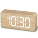 thumbnail image 1 of Reloj despertador digital USCCE de madera con números grandes, 1 of 8