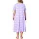thumbnail image 4 of Agnes Orinda Camisones de Talla Grande para Mujer con Volantes Cómodos Camisón 2X Púrpura, 4 of 8