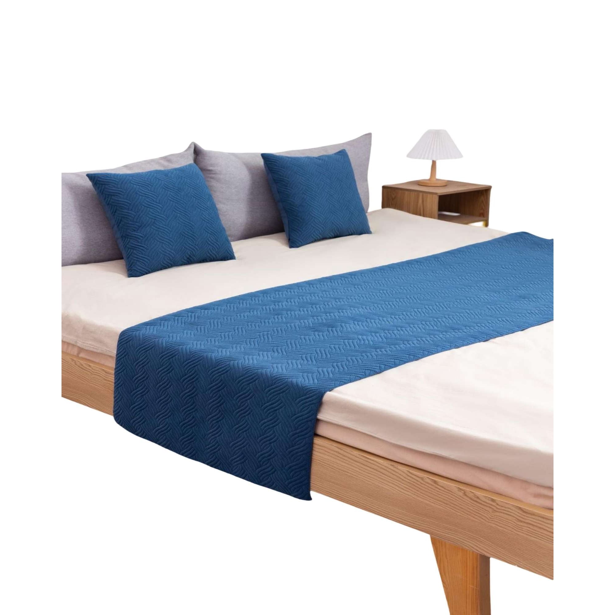 M&l Todo Para El Hogar - Piecera Mas 2 Fundas Elegante Azul