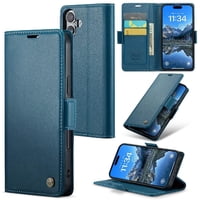 Caseme Tipo Cartera Iphone 16 Plus Con Cierre Magnético, Rfid, Tarjetero, Soporte, Carga Inalámbrica