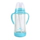 thumbnail image 1 of Botella infantil de vidrio con bombilla celeste, 1 of 2