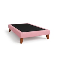 Ethan Desing - Base Cama 1.5 Plazas 105X190 Rosado En Lino