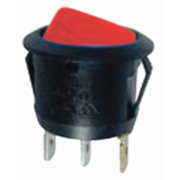 Interruptor basculante redondo Audiopipe EC1215 con LED rojo - Paquete de 10