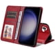 thumbnail image 3 of Funda Billetera para Samsung Galaxy S25 Plus con Porta Tarjetas y Soporte Ajustable Rojo, 3 of 5