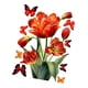 thumbnail image 2 of Adhesivo Para Ventana Con Mariposas Y Tulipanes, Fácil De Instalar, Para Decorar El Hogar Y La Escuela, 2 of 3