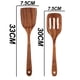 thumbnail image 2 of Utensilios de cocina de madera de teca para cocinar, antiadherentes, naturales y saludables, juego de 2 piezas, 2 of 5