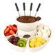 thumbnail image 1 of Fondue Queso Juego De Ceramica Chocolate 10pcs Olla Olla De De 4 Tenedores, 1 of 8