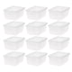 thumbnail image 1 of Cajas de almacenamiento IRIS USA para zapatos, 15 litros, transparentes, apilables, paquete de 12, 1 of 2
