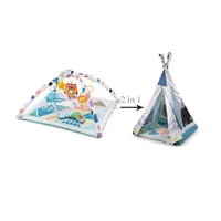 Happy Space - Carpa Tipi Plegable Convertible En Gimnasio 2 En 1 Bebe Y Niños