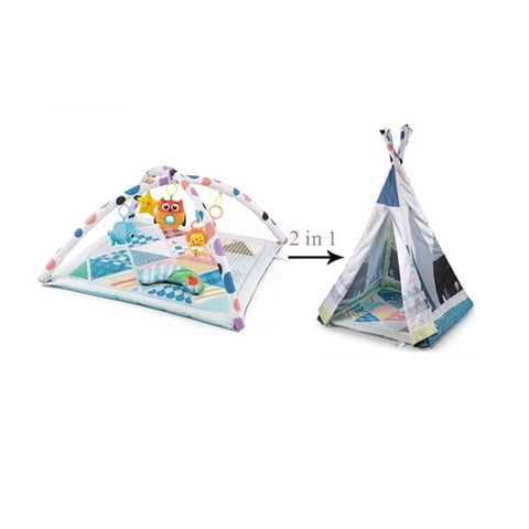 Happy Space - Carpa Tipi Plegable Convertible En Gimnasio 2 En 1 Bebe Y Niños