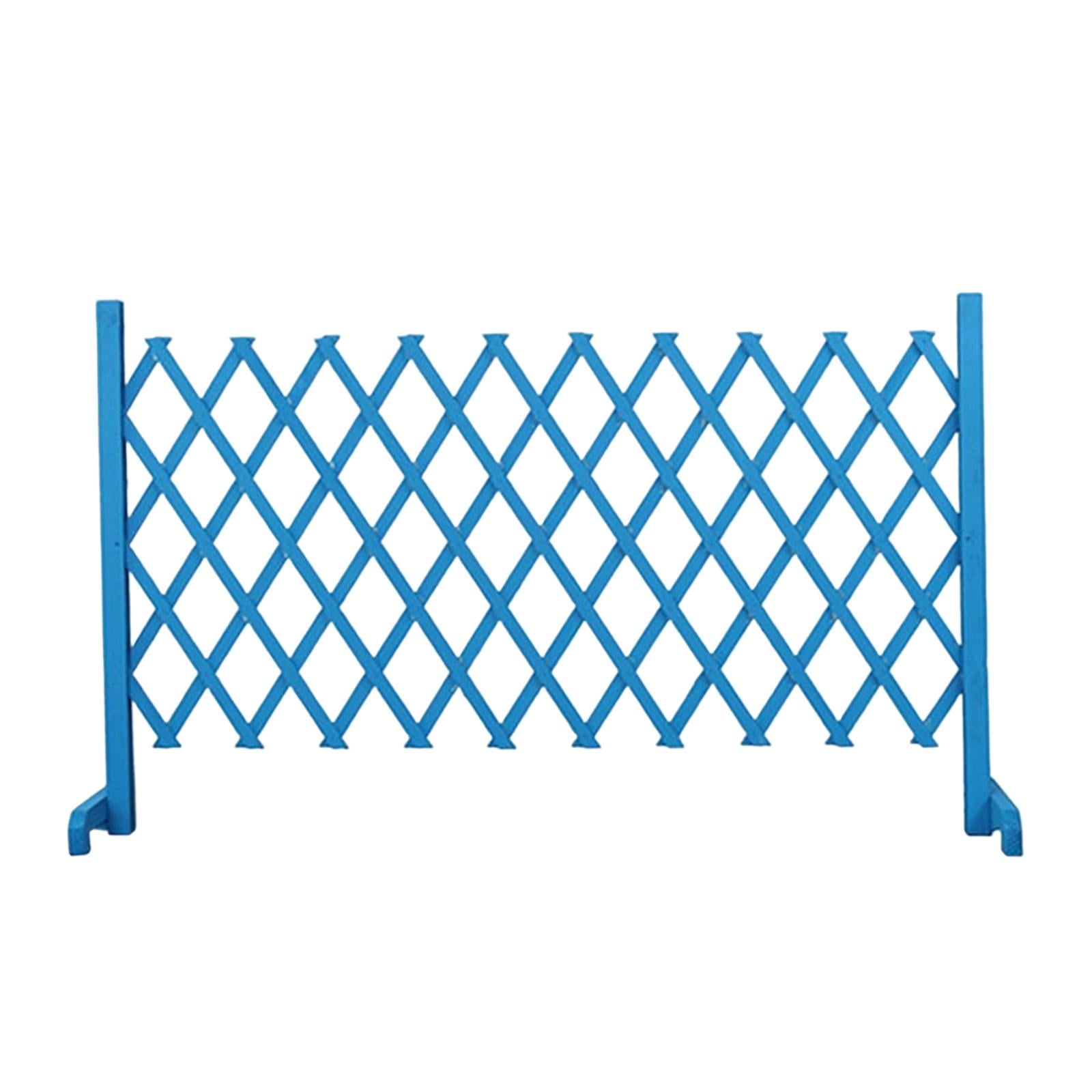 Magideal - Puerta De Puerta De Madera Para Perros Puerta De Jardín De Patio Extensible Para Cachorros Pequeños Perros Medianos Uso En Interiores Al Aire Libre 190cmx90cm Azul