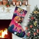 thumbnail image 1 of Penny Tema: Calcetines de Navidad, fino lino blanco para colgar en escaleras y chimenea, decoración navideña para el hogar, regalo de Navidad.54cm×38cm, 1 of 5