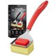 thumbnail image 1 of Cepillo para parrilla TISHI HERY sin cerdas con raspador, rojo, 1 of 7