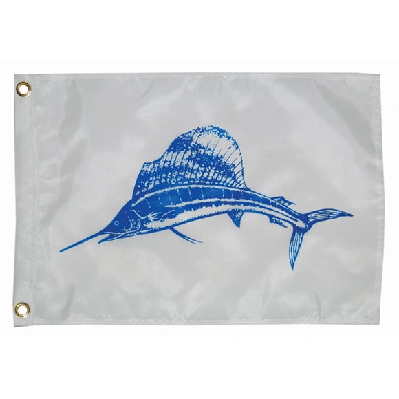 Bandera TaylorMade de nailon con diseño de pez vela Fisherman's Catch