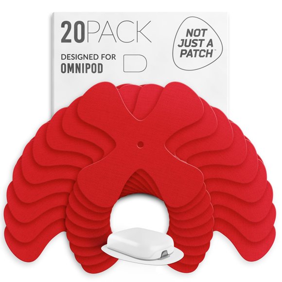 Parche Omnipod NOT JUST A PATCH – Paquete de 20 (rojo)