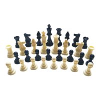 Magideal - 32 Piezas Piezas De Ajedrez Figuras De Repuesto Peones De Juego Juego De Mesa Accesorios De Torneo De Plástico Ps Liso Para Niños Adultos Y Profesion