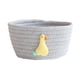 thumbnail image 2 of Cesta De Almacenamiento De Hilo De Algodón Tejido A Mano, Contenedor De Mesa, Organizador De Juguetes, Decoración, Pato Gris, 2 of 5