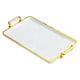 thumbnail image 1 of Bandeja Para Servir Con Asas Bandeja Para Comer Para Encimera Centro De Mesa Rectangular Borde Dorado Blanco, 1 of 3