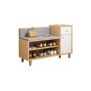 Genérico - Zapatero Organizador Probador Con Cajonera 67X90X32Cm Marrón Claro