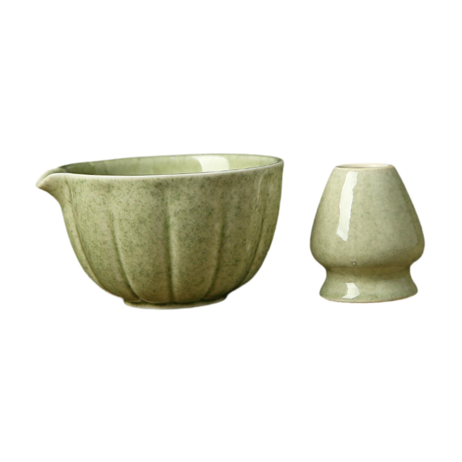 Bothyi - Ceramic Matcha Bowl 420Ml Matcha Bowl Para Preparación Japonesa De Matcha Familia Con Soporte