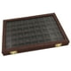 thumbnail image 1 of 54 Rejillas Tapa Transparente Joyería Bandeja Escaparate Exhibición Almacenamiento Caja De Lino Marrón, 1 of 3