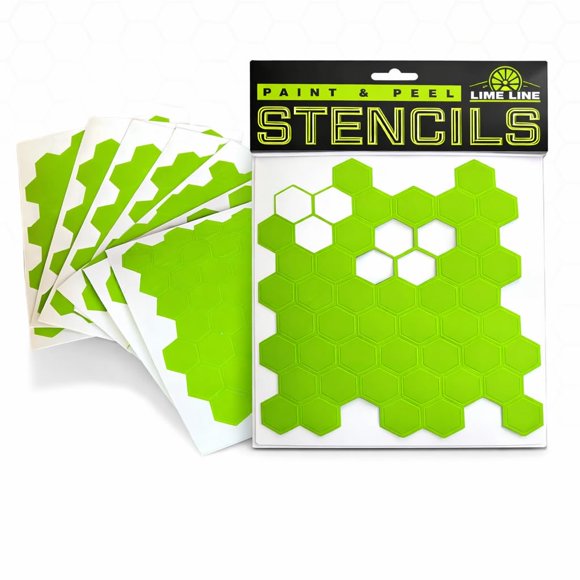 Juego de plantillas LiME LiNE de 6 piezas - Patrón de panal