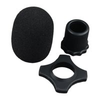 Magideal - Cubierta De Micrófono Para Protección De Micrófono, Anillo De Silicona, Soporte De Manga De Varilla Inferior, Cubiertas De Micrófono Resistentes Para Negro