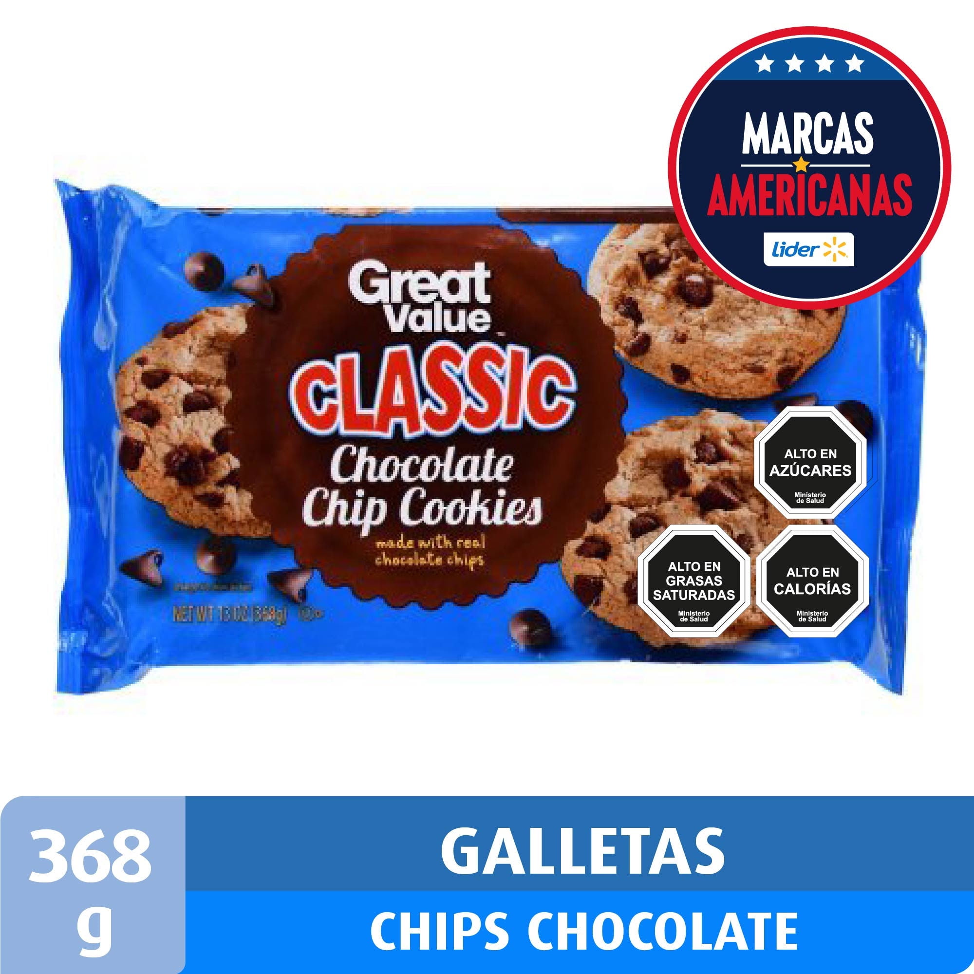 Galleta Con Chips De Chocolate 368 g Great Value