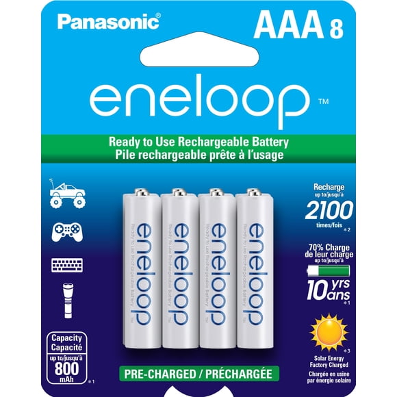 Pilas recargables Eneloop Panasonic BK-4MCCA8BA AAA x8