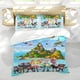 thumbnail image 5 of Los Casos de las Criaturas Conjunto de sábanas temático, trío de piezas, cómodo y amigable con la piel, diseño único, regalo de decoración para el hogar para familiares, amigos y fans,135cm *200cm, 5 of 6