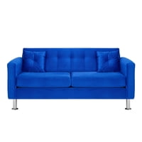 Bodevir - Sofa New Retro 3C Felpa 12 Azul Rey