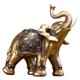 thumbnail image 2 of Estatua De Elefante Dorado Fengshui Escultura Estante De Escritorio Decoración Para El Hogar Estatuilla Pies Abiertos L, 2 of 5
