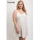 thumbnail image 1 of Vestido De Talla Grande Con Escote En V Y Tirantes Ajustables Color Blanco (para Mujer), 1 of 5