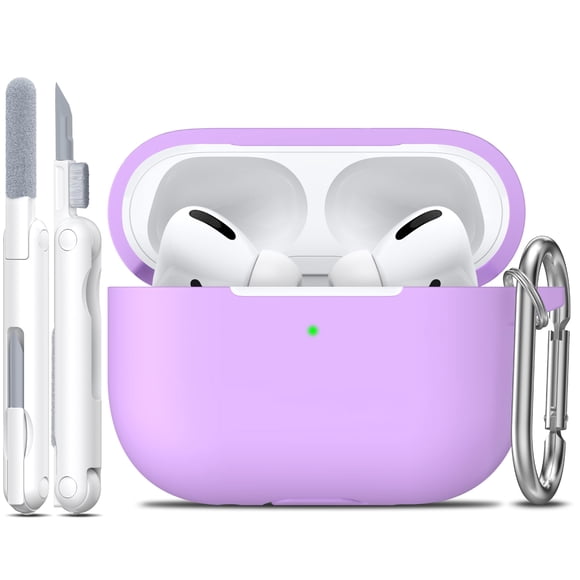 Funda de silicona lavanda R-fun para AirPods + Kit de limpieza