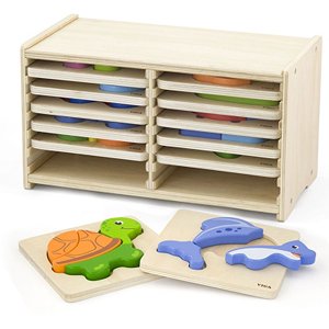 Viga - Set De Rompecabezas Relieve Con Estante De Almacenamiento