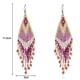 thumbnail image 2 of Pendientes de borlas de cuentas estilo bohemio: pendientes colgantes de borlas de cuentas hechos a mano, 2 of 5