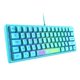 thumbnail image 4 of Teclado De Juego De 62 Teclas Con Retroiluminación RGB, Disposición Del 60% Con Cable Para Negocios, Azul, 4 of 5