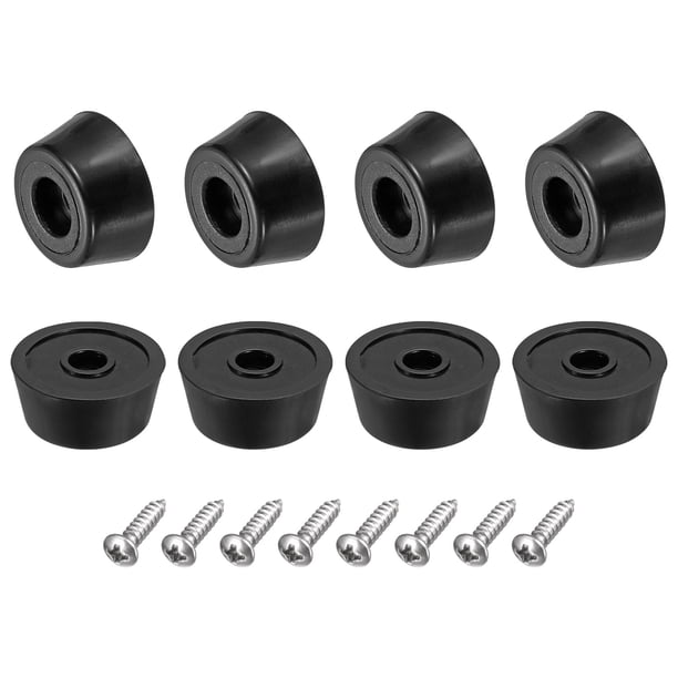 8Pack Pies de Parachoques de Goma, 0.39" H x 0.87" W Almohadillas Redondas con Arandela y Tornillos de Acero Inoxidable