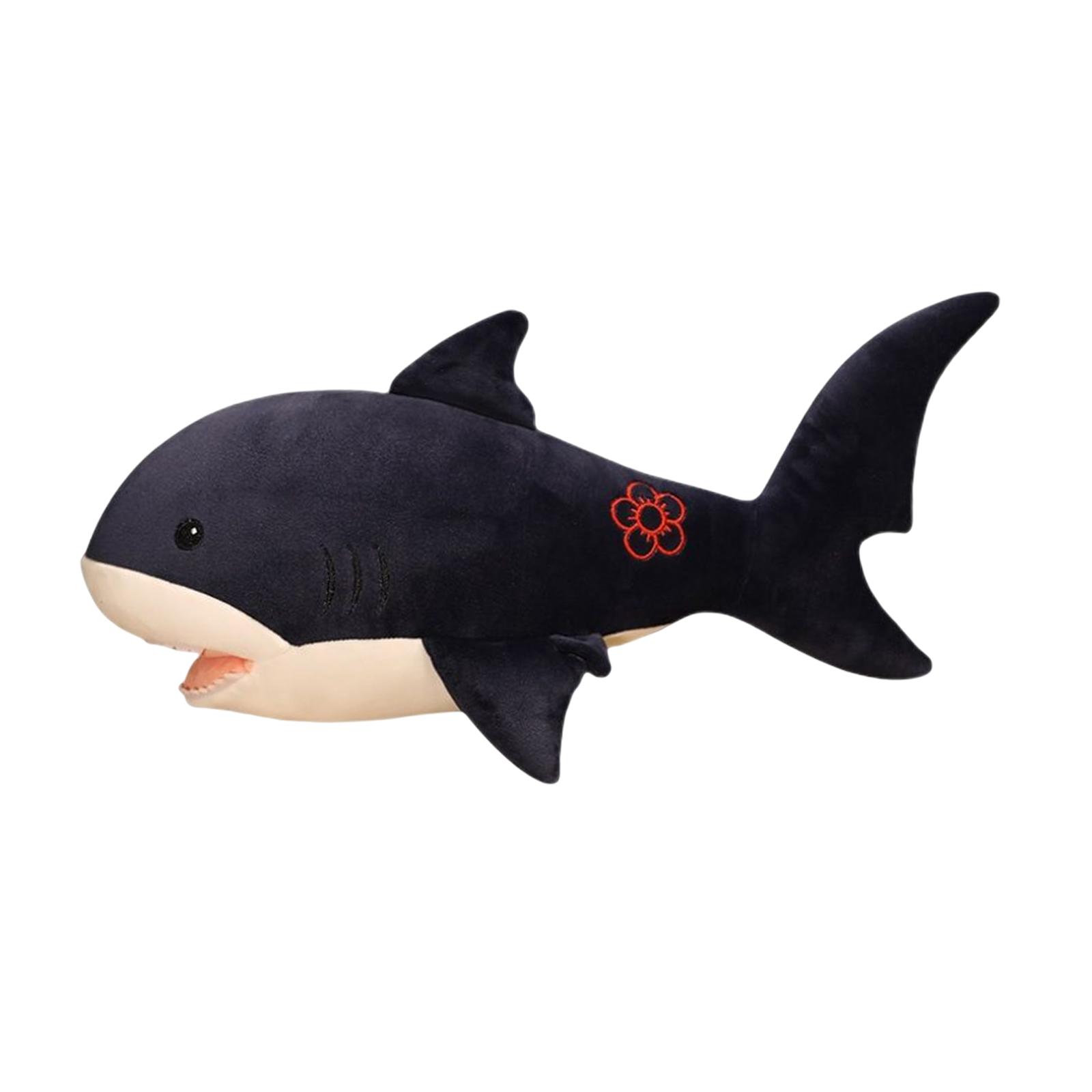 Magideal - Almohada De Animal De Simulación, Almohada Larga De Tiburón, Muñeco De Peluche Encantador, Sofá, Almohada Decorativa De Felpa Para Sofá, Guardería, Re Azul Oscuro