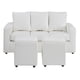 thumbnail image 1 of Sofá Kendy 3 Cuerpos + 2 Poufs Pu Blanco, 1 of 5