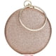 thumbnail image 5 of Bolso de mano para mujer, estilo tote, con cadena y anilla circular con diamantes de imitación, color plateado, talla única, 5 of 5
