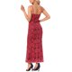 thumbnail image 3 of INSPIRE CHIC Vestido Maxi Floral de Mujer Malla Sin Mangas Vestido Ajustado de Cóctel L Rojo, 3 of 6