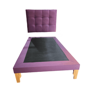 Muebles New - Base Con Respaldo De Plaza Morado Felpa