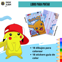 Macae - Libro Para Pintar Pokemón Con Stickers